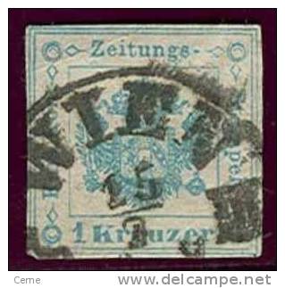 Autriche - Taxe Journaux No 1, Type III, Oblitéré "WIEN", 4 Marges - Newspapers