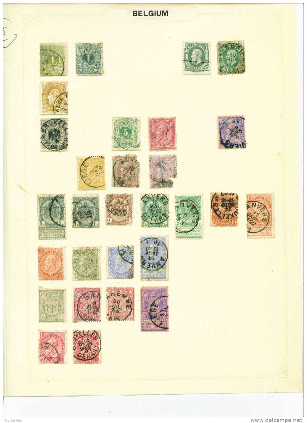 BELGIUM - Album Page Of Stamps As Scan (Clearance Lot) - Other & Unclassified