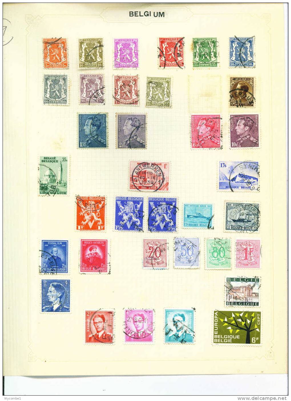 BELGIUM - Album Page Of Stamps As Scan (Clearance Lot) - Other & Unclassified