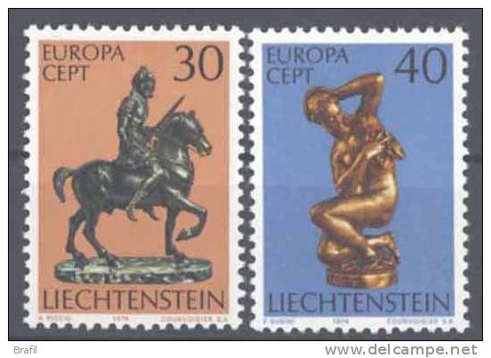 1974 Liechtenstein, Europa CEPT , Serie Completa Nuova (**) - 1974