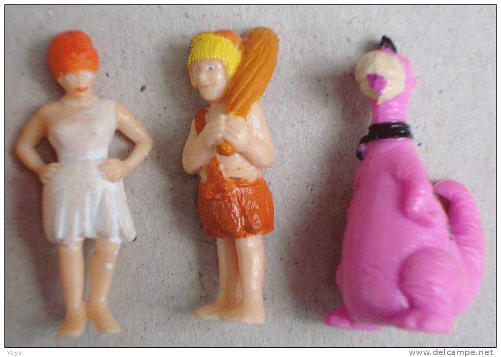 7 Mini-figurines LES PIERRAFEU - THE FLINTSTONES - Other & Unclassified