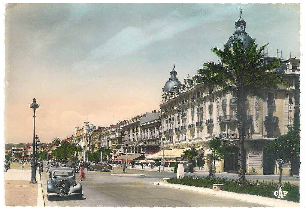 Cpsm 06 NICE L´hotel RUHL , La Promenade Des Anglais , Automobile Traction CITROEN  1949 - Cafés, Hotels, Restaurants