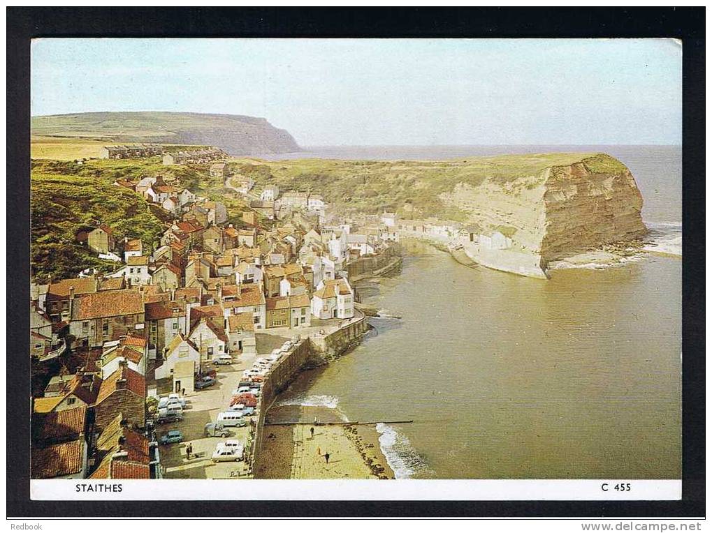 RB 734 - Judges Postcard - Staithes Town &amp; Harbour - Near Whitby Yorkshire - Whitby