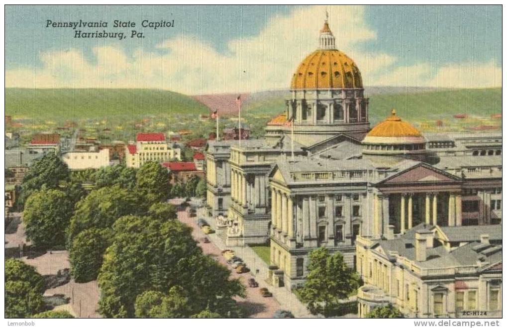 USA – United States – Pennsylvania State Capitol, Harrisburg, Pa Unused Linen Postcard [P4219] - Harrisburg