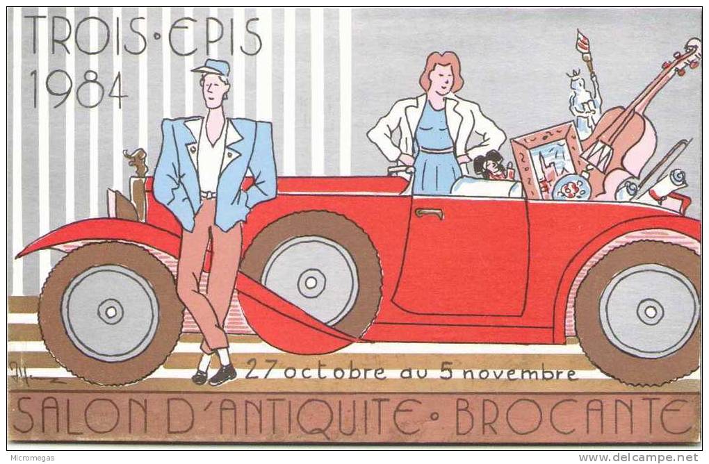 Illustrateur Patrick HAMM - Trois-Epis 1984 - Salon D'Antiquité Brocante - Hamm