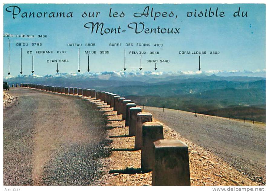 CPM - Panorama Sur Les Alpes, Visible Du Mont-Ventoux (Ed. S.L., 95.626) - Rhône-Alpes