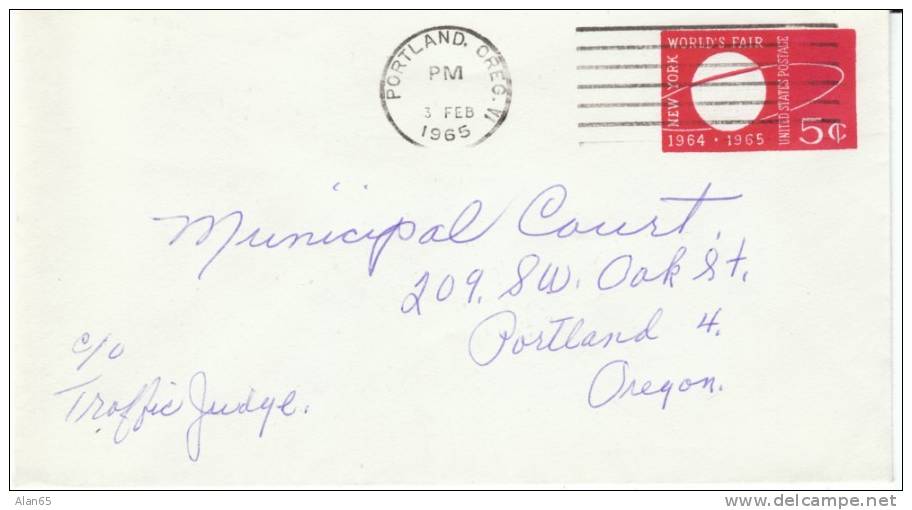 #U546 5-cent 1964 New York World's Fair  Postal Stationery Envelope - 1961-80