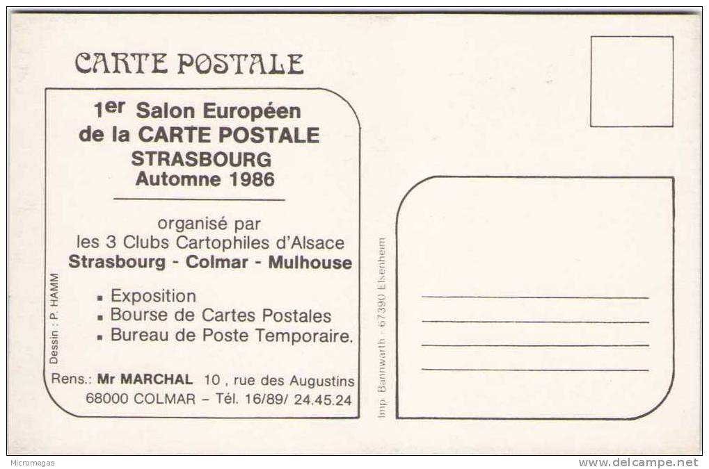 Illustrateur Patrick HAMM - Strasbourg Automne 1986 - 1er Salon Européen De La Carte Postale - Hamm