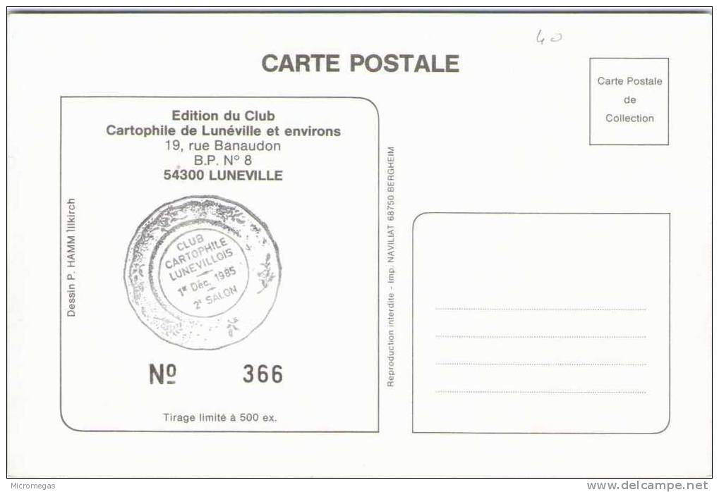Patrick HAMM - 2e Salon De La Carte Postale Château Lunéville 1985 - Hamm