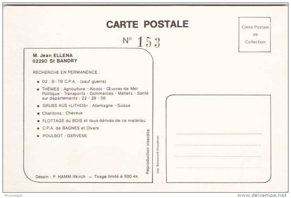 Patrick HAMM - Passage De La Ligne - Attention Eole... Carte Personnelle De Jean Ellena, Saint-Bandry - Hamm