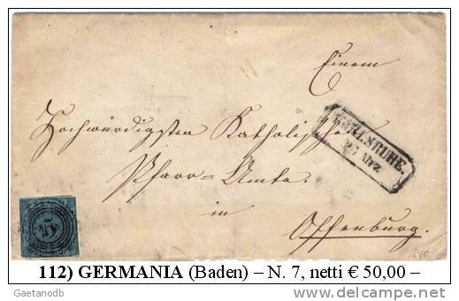 Germania-SP0112 - Baden 1853-58 (o) Used - Senza Difetti Occulti. - Cartas & Documentos