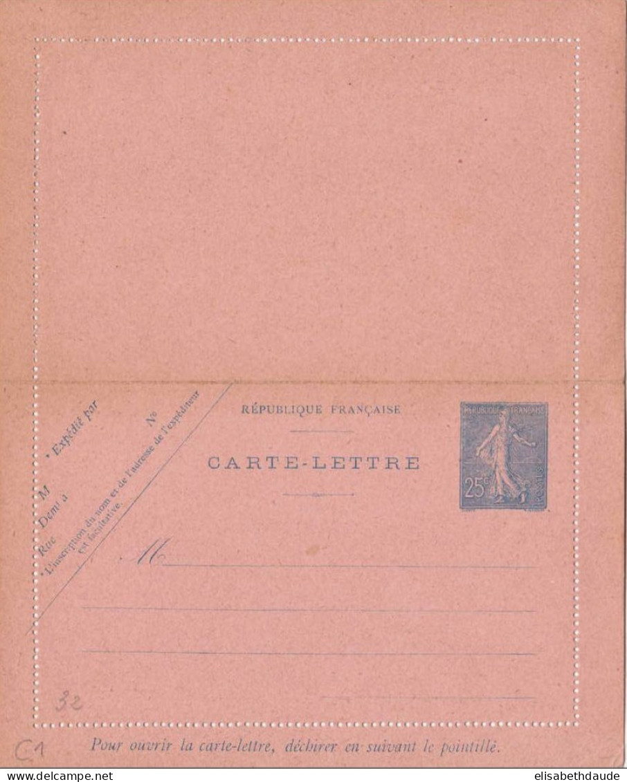 SEMEUSE LIGNEE - CARTE LETTRE ENTIER - STORCH C1 -  NEUVE - COTE = 150 EUROS - Cartes-lettres