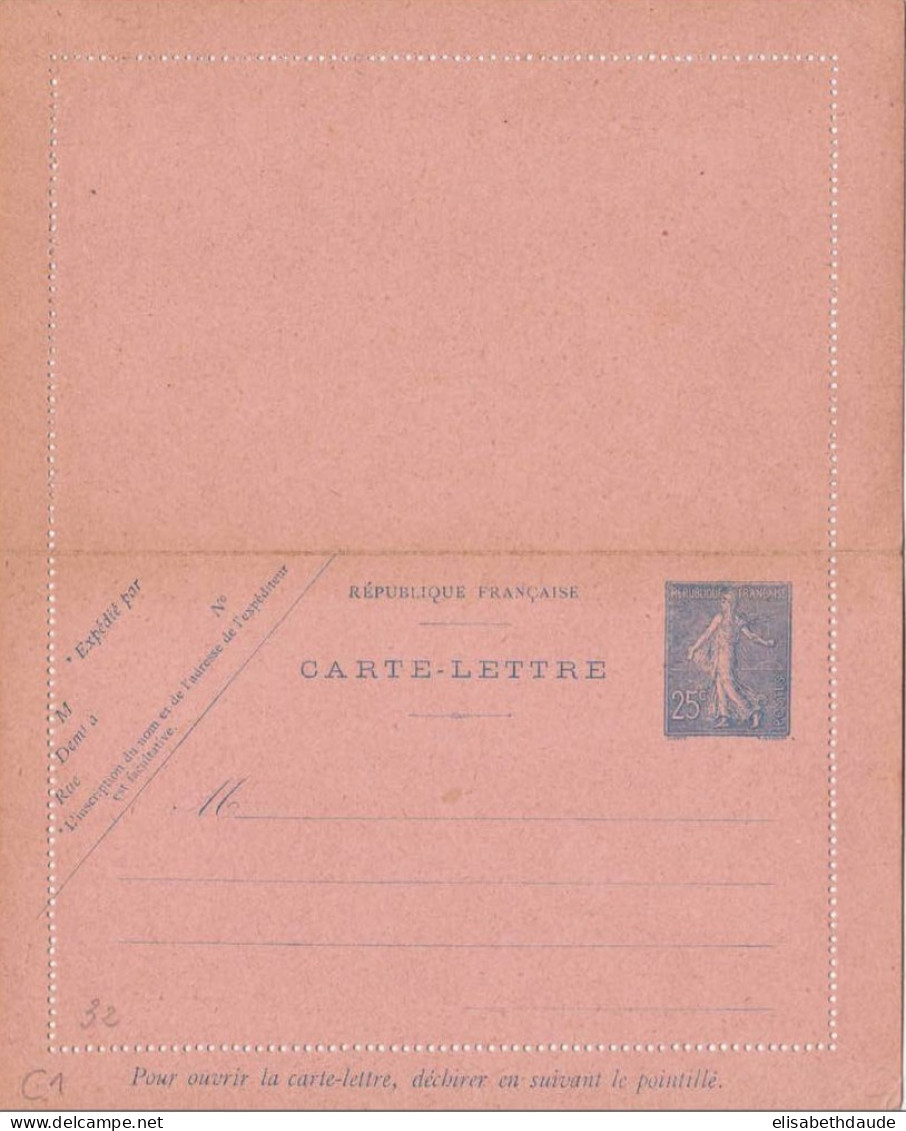 SEMEUSE LIGNEE - CARTE LETTRE ENTIER - STORCH C1 -  NEUVE - COTE = 150 EUROS - Kartenbriefe