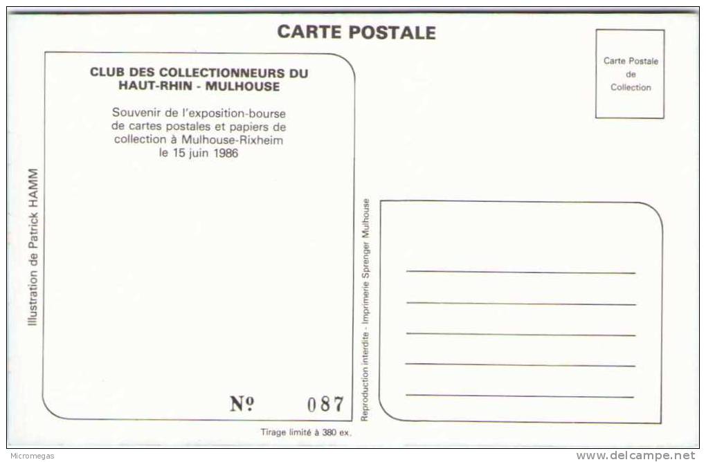 Patrick HAMM - Mulhouse - Salon De La Carte Postale 1986 - Hamm