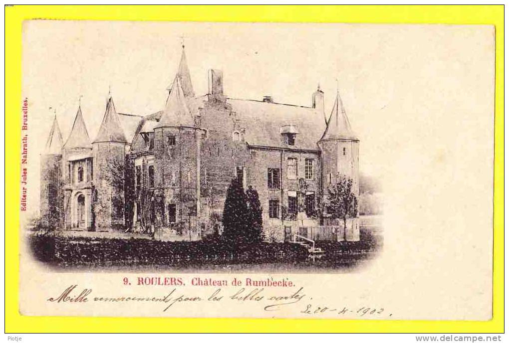 * Roeselare - Roulers * (Editeur Jules Nahrath, Nr 9) Chateau De Rumbeke, Kasteel, Castle, Old CPA, Top - Röselare