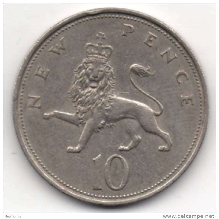 GRAN BRETAGNA 10 NEW PENCE 1968 - 10 Pence & 10 New Pence