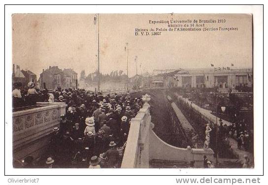 851 : DVD. Expo 1910 - Sinistre Du 14 Aout - Ruines Du Palais De L' Alimentation - Autres & Non Classés