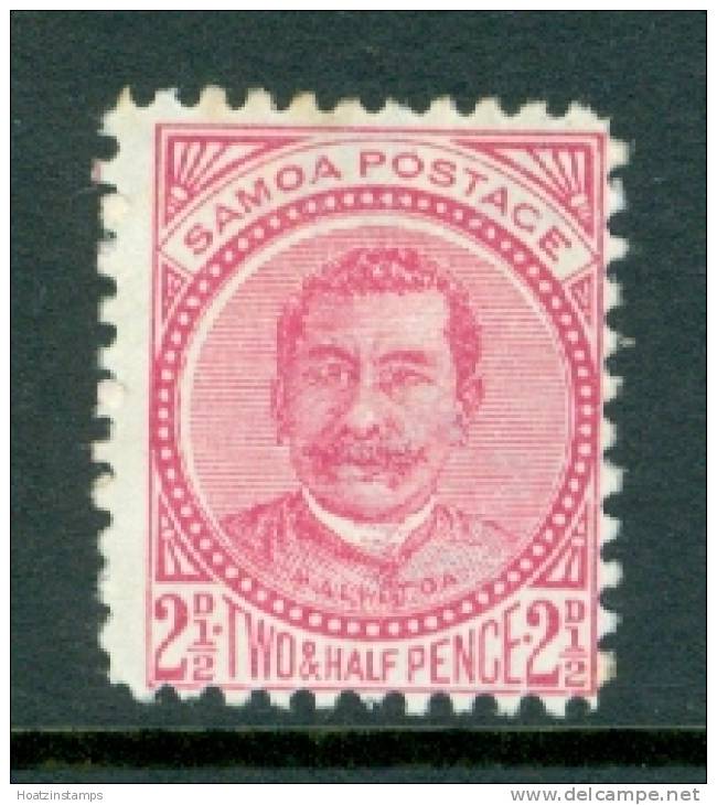 Samoa: 1895/1900   King Laupepa    SG60      2½d    Rose   [Perf: 11]      MH - Samoa