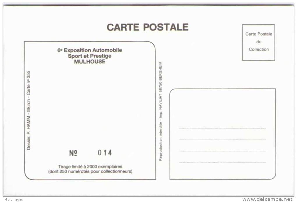 Patrick HAMM - Exposition Automobile Sport Et Prestige - Mulhouse Parc Des Expositions 1988 - Hamm