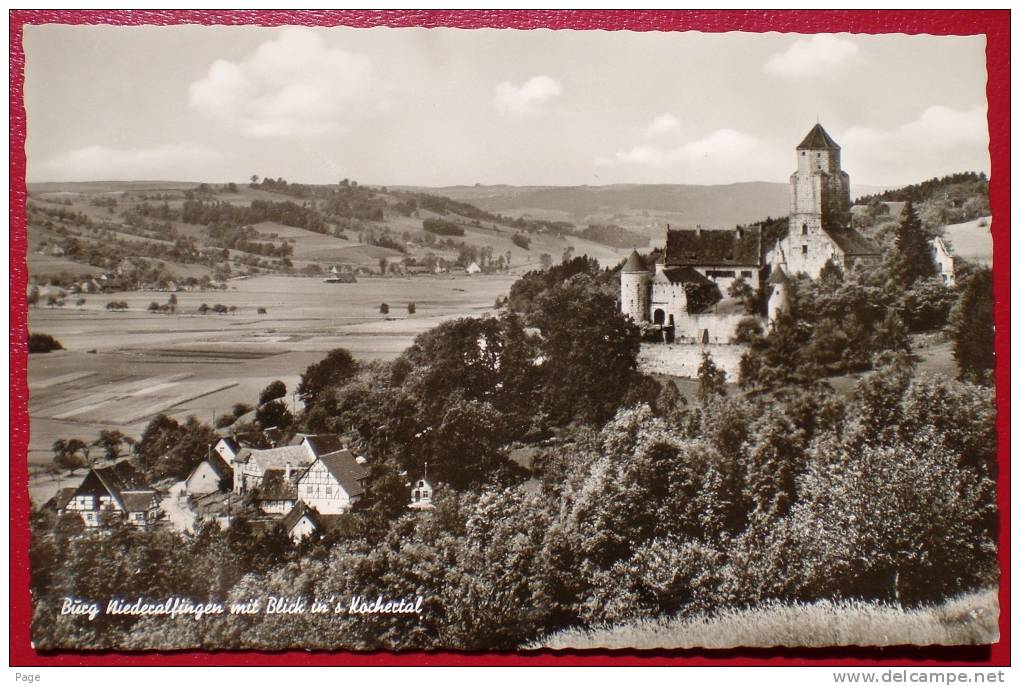 Hüttlingen,Niederalfingen,Burg Niederalfingen Mit Blick Ins Kochertal,1950-1960 - Aalen