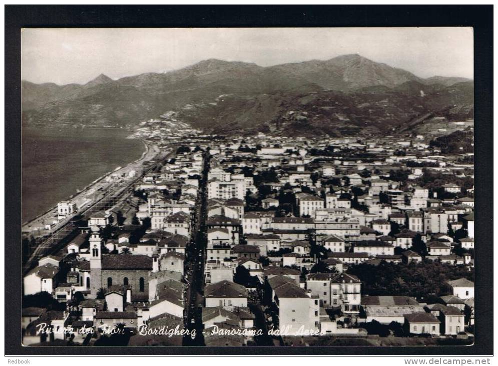 RB 735 - Aerial Real Photo Postcard - Riviera Dei Fiore - Bordighera Italy - Imperia