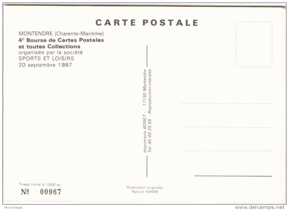 Patrick HAMM - Montendre - 4e Bourse De Cartes Postales Et Toutes Collections 1987 - Hamm