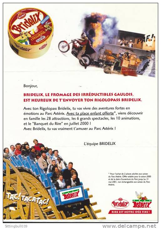 ASTERIX. PUB Bridélix Pour Le PARC ASTERIX. La Lettre Illustrée + Le RIGOLOPASS Pour Le Parc Astérix. 2000 Ed. A.R/G-U - Advertisement