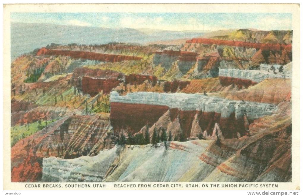 USA – United States – Cedar Breaks, Southern Utah, Union Pacific System 1933 Used Postcard [P4279] - Autres & Non Classés