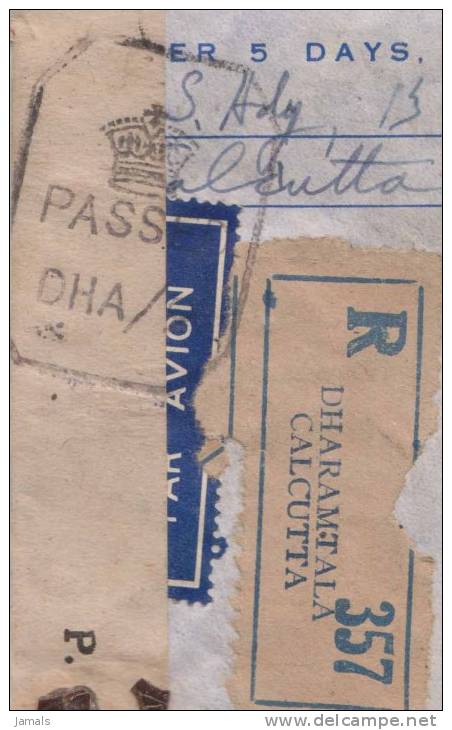 Br India King George VI, Censor Cover, Double Circle Postmark, Sent To Egypt, India - 1936-47 Koning George VI