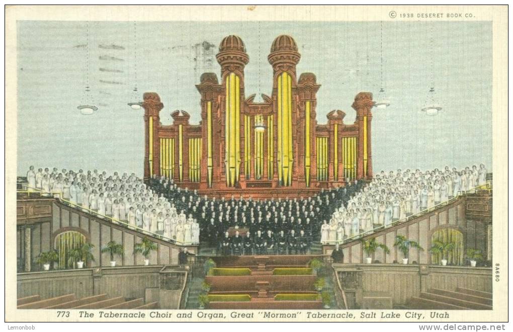 USA – United States – The Tabernacle Choir And Organ, Salt Lake City, Utah 1939 Used Postcard [P4294] - Salt Lake City