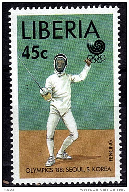 LIBERIA       * *  JO   1988   Escrime - Fencing