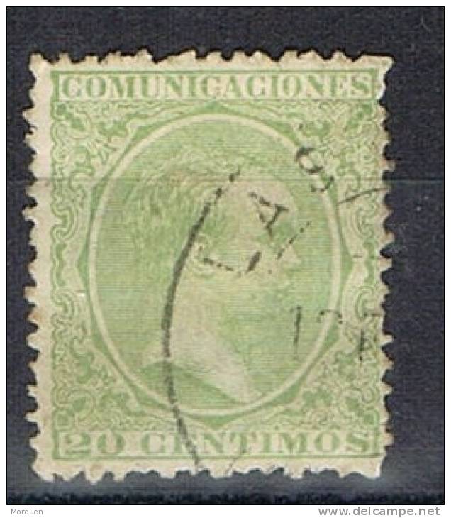 Sello 20 Cts, Verde Alfonso XIII 1889 , Edifil Num 220 º - Usados