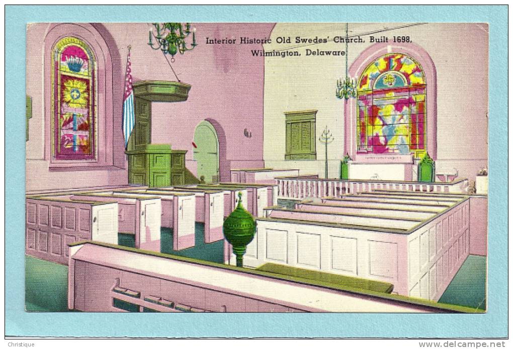 Old Swedes' Church. Built 1698. Wilmington, DE.  1900-10s - Wilmington