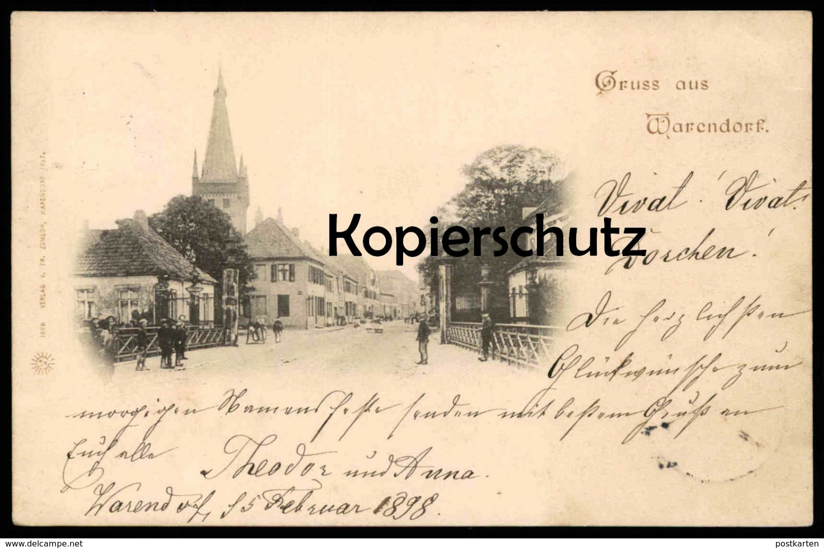 ALTE POSTKARTE GRUSS AUS WARENDORF Personen Kinder 1898 Ansichtskarte AK Cpa Postcard - Warendorf