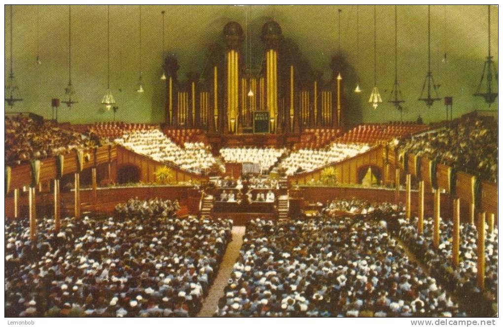 USA – United States – Mormon Tabernacle Interior, Salt Lake City, Utah Unused Postcard [P4314] - Salt Lake City