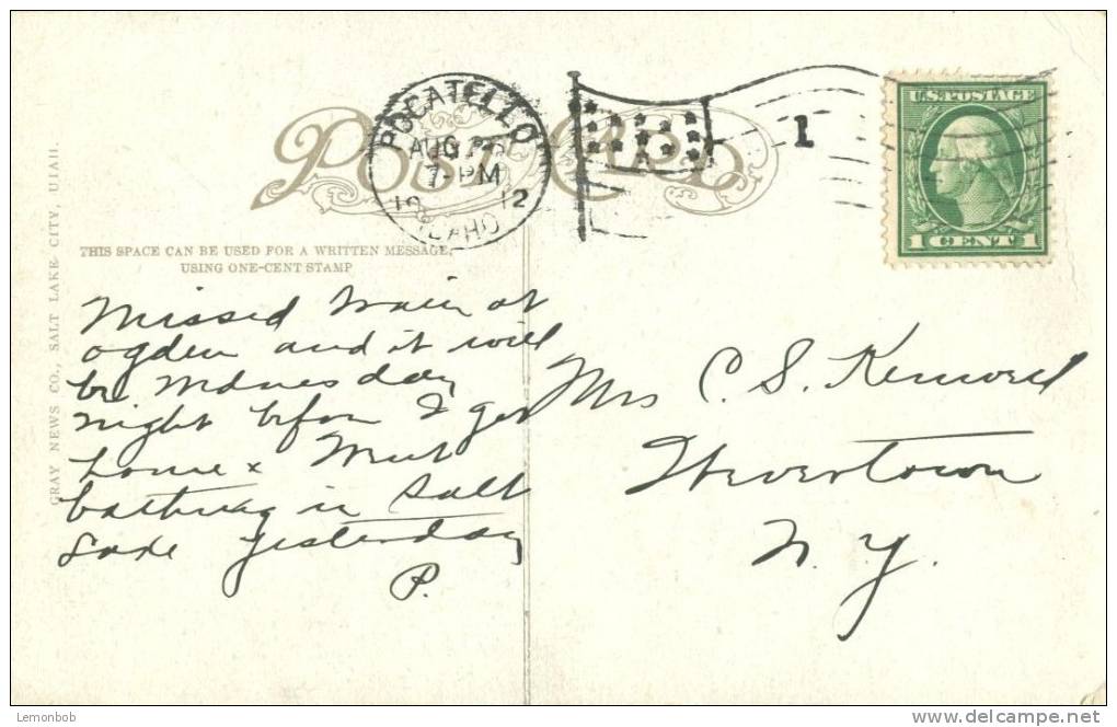 USA – United States – Devil's Slide, Weber Canon, Utah 1912 Used Postcard [P4318] - Autres & Non Classés