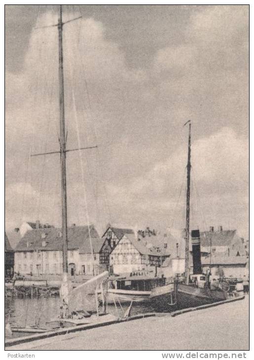 ALTE POSTKARTE WOLGAST AM HAFEN Fischerboot Fishing Boat Barque De Peche Harbour Port Usedom Ansichtskarte Postcard Cpa - Wolgast