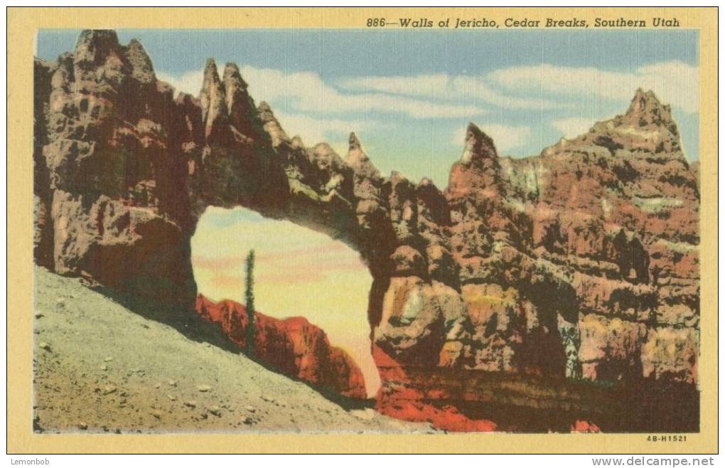 USA – United States – Walls Of Jericho, Cedar Breaks, Utah, Unused Linen Postcard [P4324] - Other & Unclassified