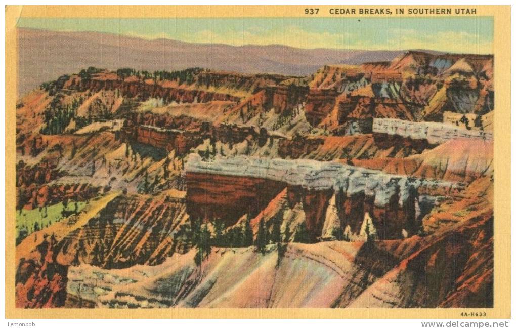 USA – United States – Cedar Breaks, In Southern Utah, Unused Linen Postcard [P4328] - Other & Unclassified