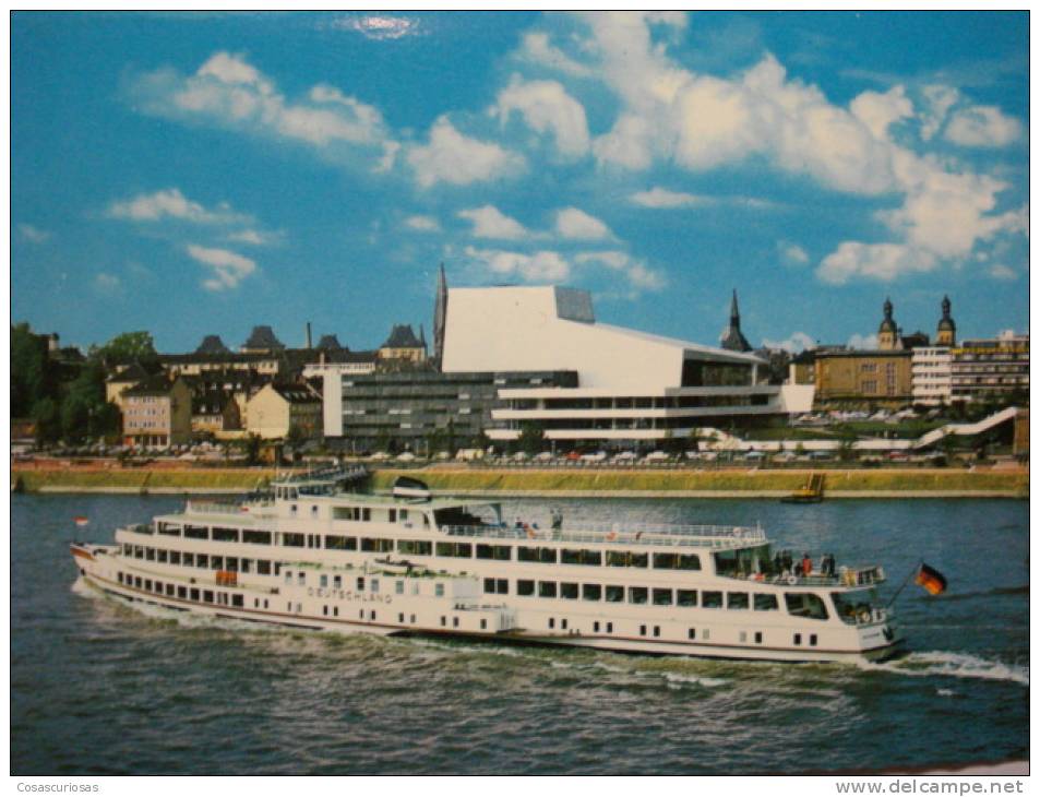 389 BONN THEATER GERMANY DEUTSCHLAND  SCHIFF BARCO  SHIP BOAT BATEAU   YEARS 1980 - Dampfer