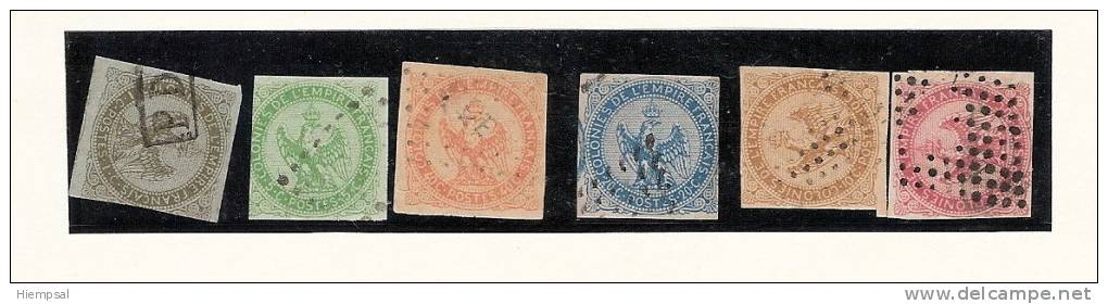 Timbres N° 1 A 6  Colonies Generale   Obliteré 1859-65 - Eagle And Crown