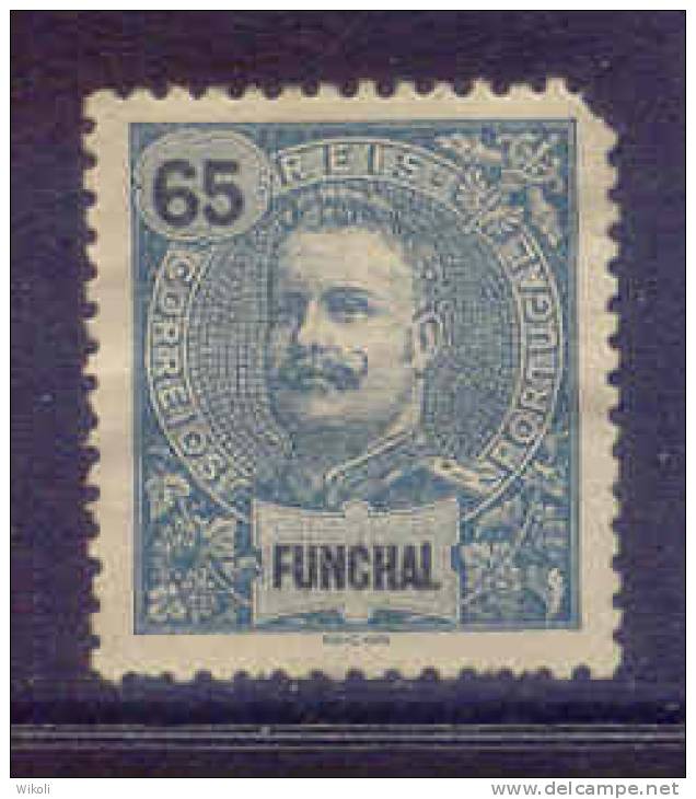 ! ! Funchal - 1898 D. Carlos 65 R - Af. 30 - No Gum - Funchal