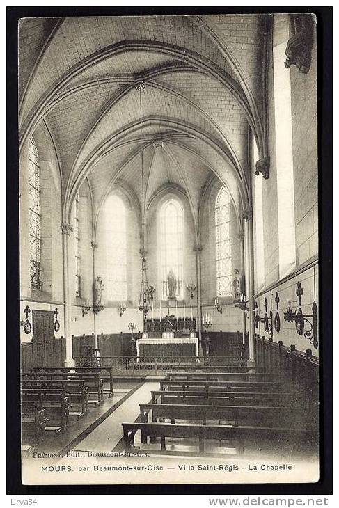 CPA  ANCIENNE- FRANCE- MOURS (95)- VILLA SAINT-RÉGIS- INTERIEUR DE LA CHAPELLE EN GROS PLAN - Mours