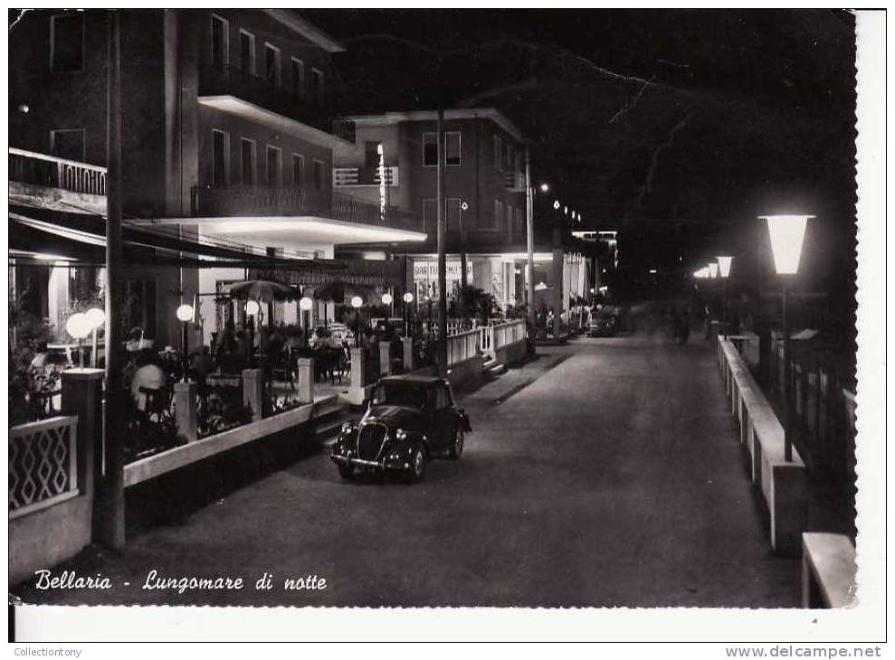 Bellaria - Lungomare Di Notte - Formato Grande - Viaggiata 1959 - Cesena