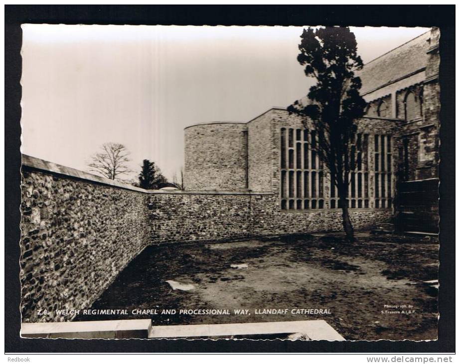 RB 736 -  Real Photo Postcard - Welch Regimental Chapel &amp; Processional Way Llandaff Cathedral Glamorgan Wales - Glamorgan