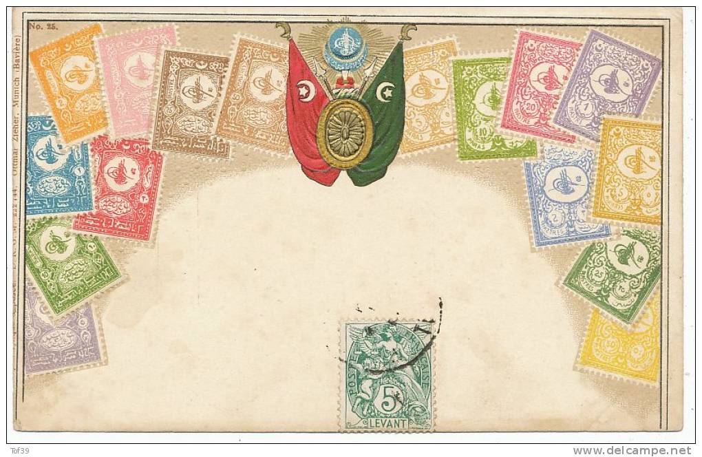 Turquie  Jolie Carte Gauffrée  La Poste Et Les Timbres En Turquie - Turchia