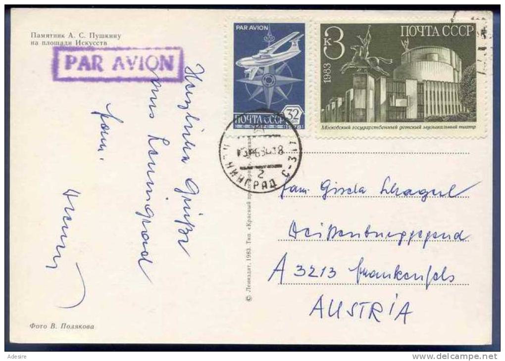 Briefmarke, 2 Sondermarke Auf Ansichtskarte Aus RUSSLAND, Gelaufen 1963 - Briefe U. Dokumente