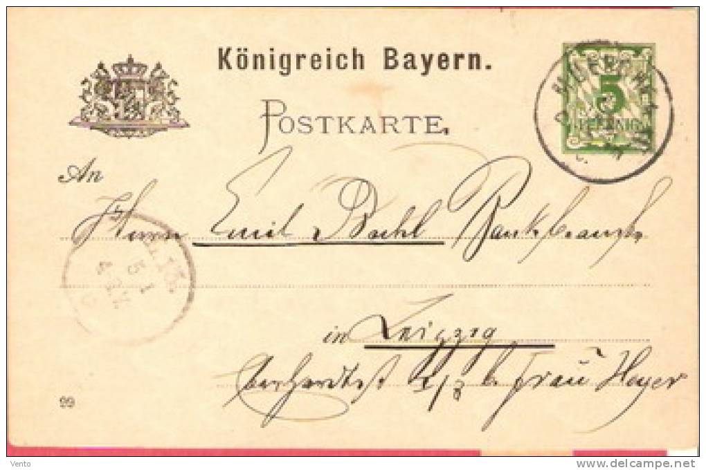 Bayern KK 1899 ... BA446 A - Postal  Stationery