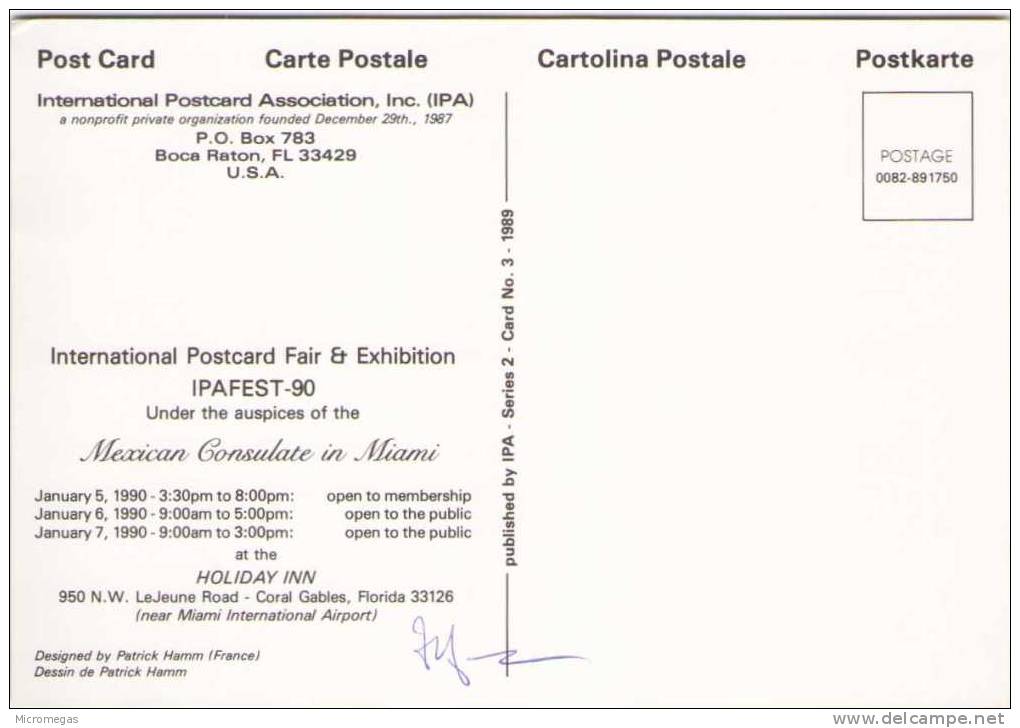 Patrick HAMM - International Postcard Fair & Exhibition - IPAFEST 90 - Hamm