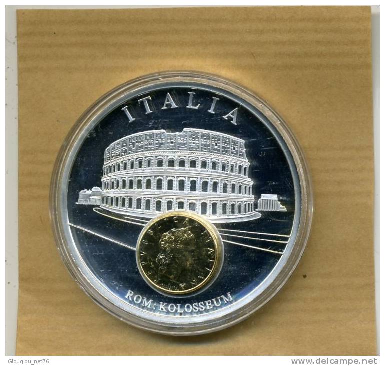 PIECE EUROPEAN CURRENCIES....ROM KOLOSSEUM ....ITALIE..... 54 GRAMMES VOIR SCANER - Colecciones